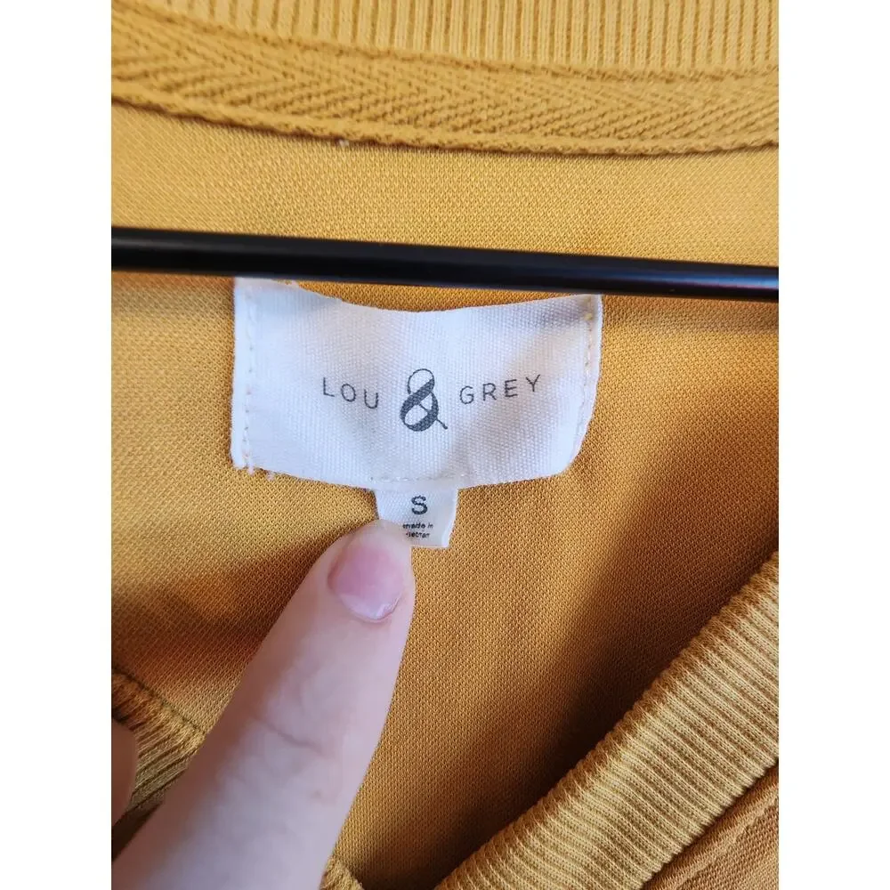Lou & Grey Women's V-Neck Pocket Dress Sunflower Yellow Summer - Picture 6 of 13